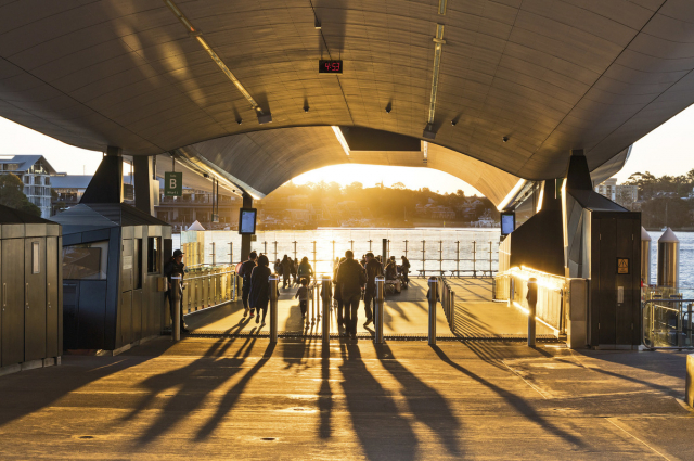 Barangaroo Ferry Wharf | Design: Cox Architecture | Image: John Gollings | Builtworks.com.au