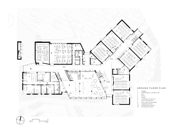 Wesley College Drennen Centre | Ground Floor Plan | Design: Cox Architecture Wesley College Drennen Centre | Ground Floor Plan | Design: Cox Architecture | Builtwworks.com.au