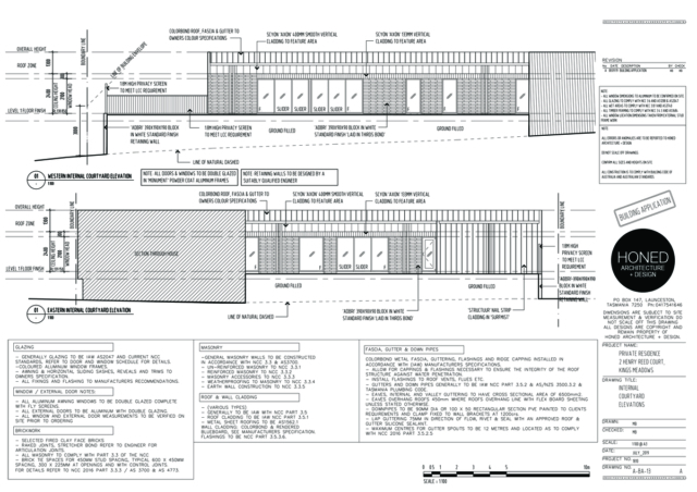 Launceston Modernist | Design: HONED Architecture + Design | Courtyard Elevations | Builtworks.com.au