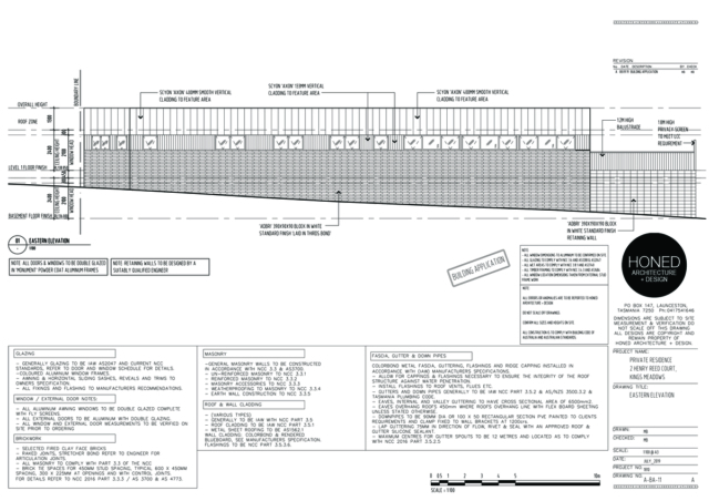 Launceston Modernist | Design: HONED Architecture + Design | East Elevation | Builtworks.com.au