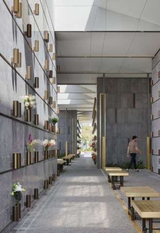 Gallery of the Saints Mausoleum Extension | Design: BENT Architecture | Image: Tom Roe | Builtworks.com.au