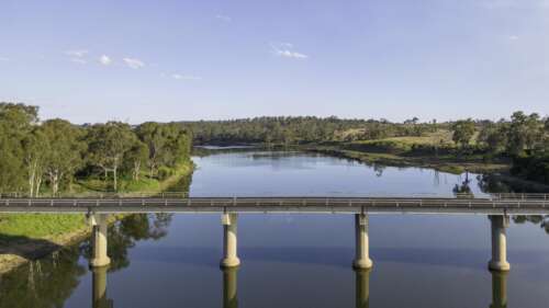 Brisbane River at O'Sheas Crossing, Caboonbah, 2022